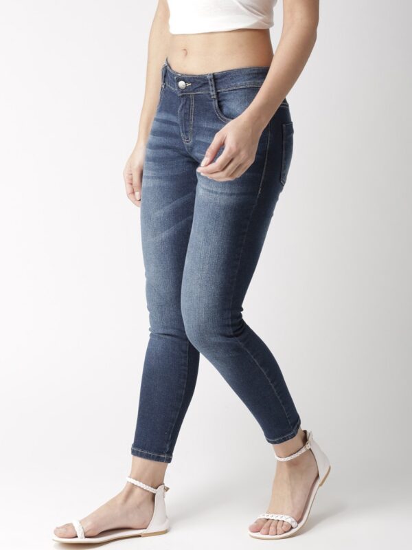 Mast & Harbour Women Skinny Fit Mid-Rise Clean Look Stretchable Cropped Jeans