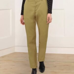 LEVI"S Slim Fit Women Khaki Cotton Blend Trousers