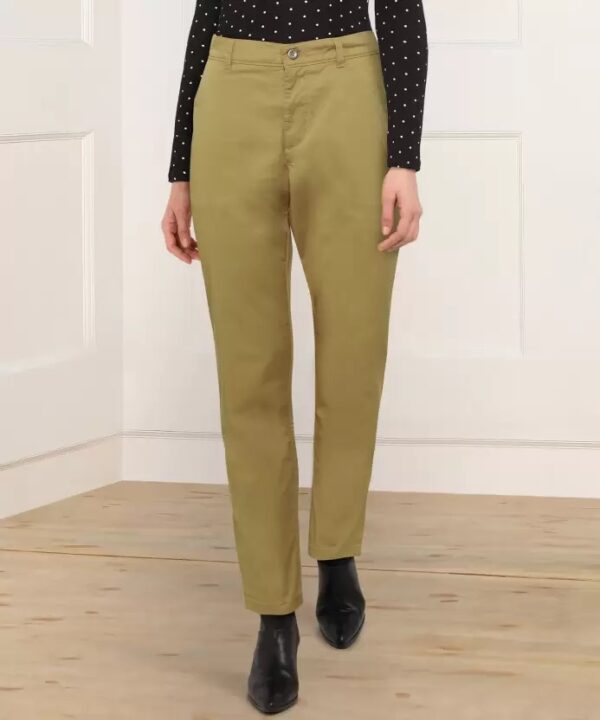 LEVI"S Slim Fit Women Khaki Cotton Blend Trousers