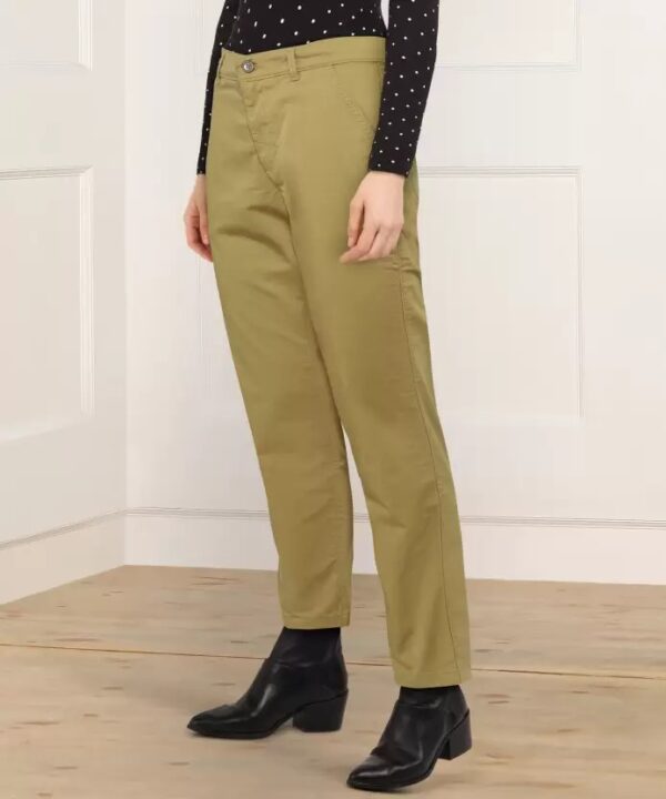 LEVI"S Slim Fit Women Khaki Cotton Blend Trousers