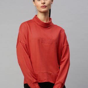 HRX Women Solid Antimicrobial Bio-Wash Lifestyle Sweatshirt