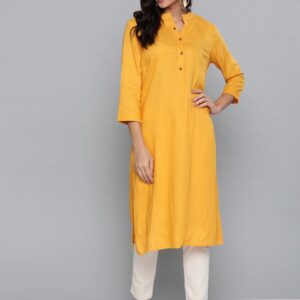 HERE&NOW Women Solid Straight Kurta