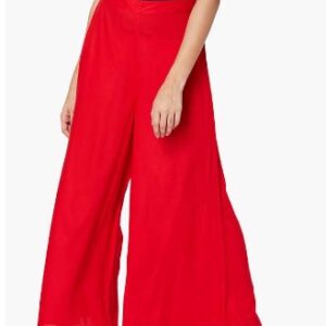 MELANGE Solid Palazzo Pants