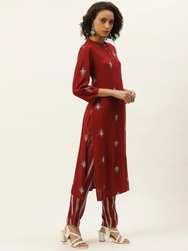 Moda Rapido Women Ethnic Motifs Embroidered Kurta with Trousers