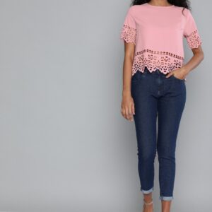 HERE&NOW Women Solid Top With Cut Out Detailing