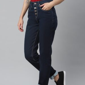 HERE&NOW Women Slim Fit High-Rise Clean Look Stretchable Jeans