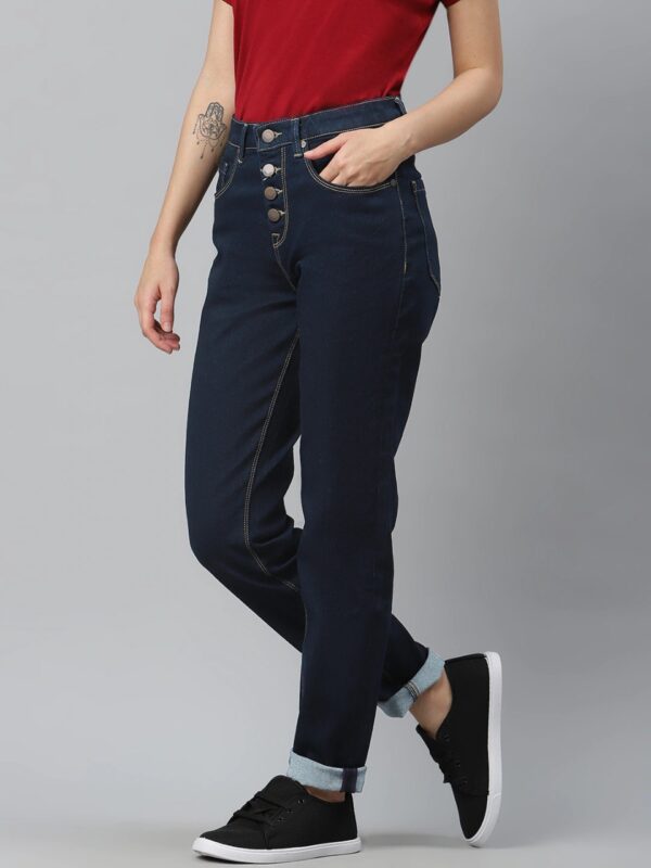 HERE&NOW Women Slim Fit High-Rise Clean Look Stretchable Jeans