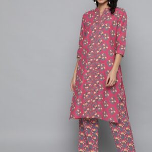 HERE&NOW Women Floral Printed Kurta with Palazzos