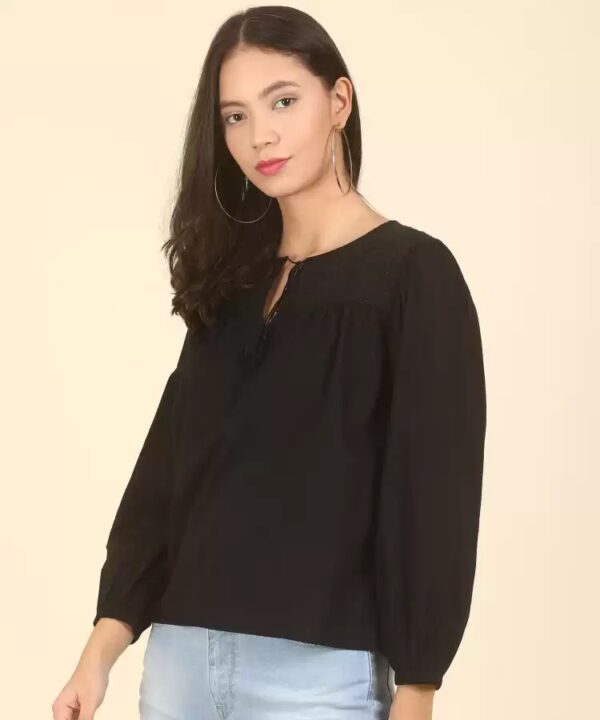 LEVI"S Casual Regular Sleeves Self Design Women Top