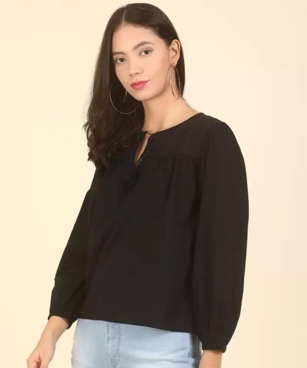 LEVI"S  Casual Regular Sleeves Women Black Top