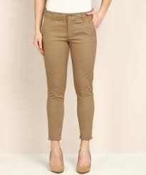 LEVI"S  Skinny Fit Women Beige Cotton Blend Trousers