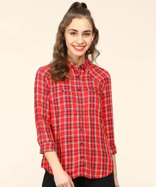 LEVI"S  Women Regular Fit Checkered Casual Shirt