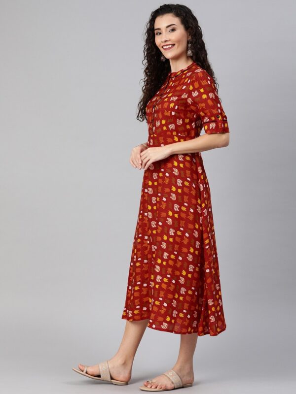 Anouk Women Printed A-Line Fusion Kurta