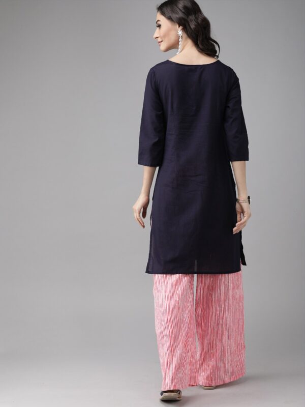 Anouk Women Solid Kurta with Palazzos