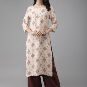 Anouk Women Printed Kurta with Palazzos