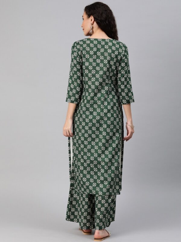 Anouk Women Printed Layered Kurta with Palazzos