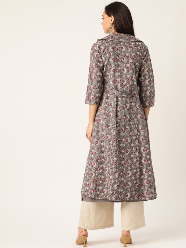 Sangria Women Printed Layered A-Line Kurta