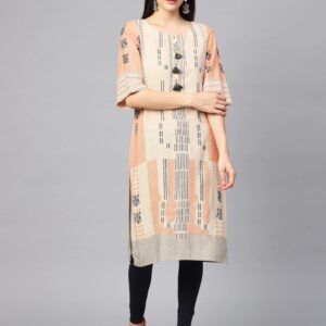 W Women Printed Straight Sustainable Kurta