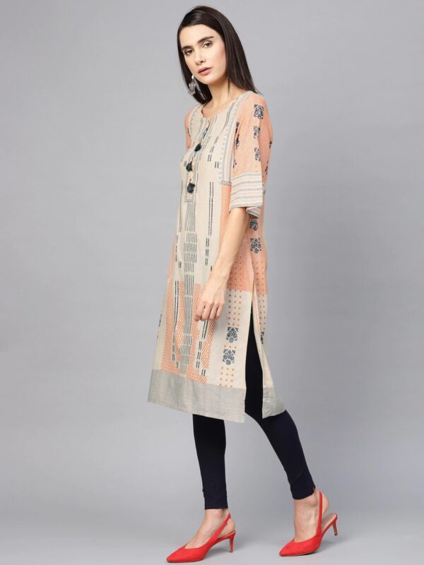 W Women Printed Straight Sustainable Kurta