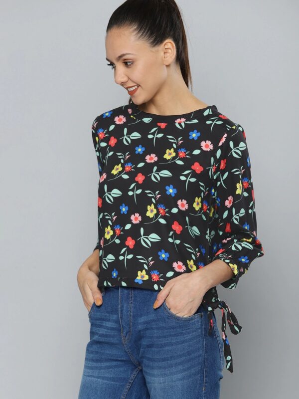 HERE&NOW Women Black Printed Top