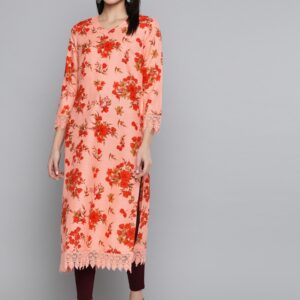 HERE&NOW Women Printed Straight Kurta