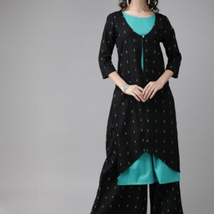 Anouk Women Printed Kurta with Palazzos