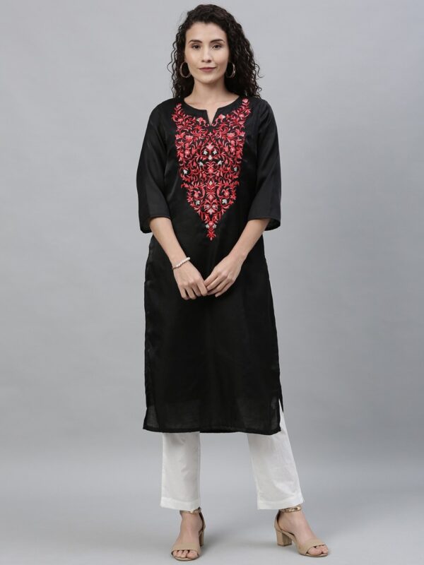 Anouk Women Yoke Design Straight Kurta