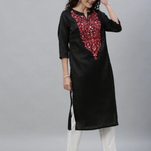 Anouk Women Yoke Design Straight Kurta