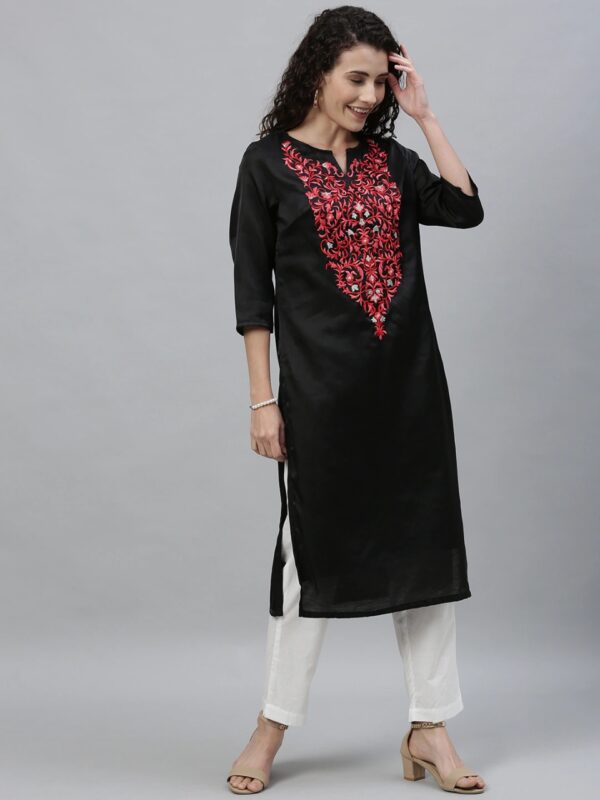 Anouk Women Yoke Design Straight Kurta