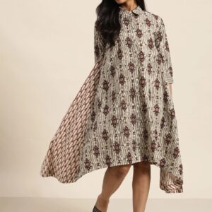 Sangria Women Tribal Print A-Line Dress