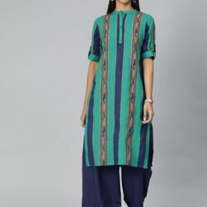 Anouk Women Striped Kurta with Palazzos