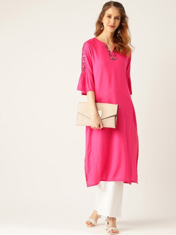 Moda Rapido Women Solid Straight Kurta