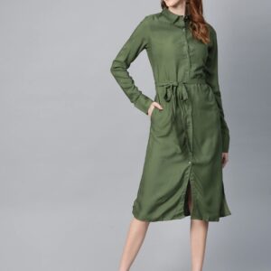 HERE&NOW Women Solid Shirt Dress