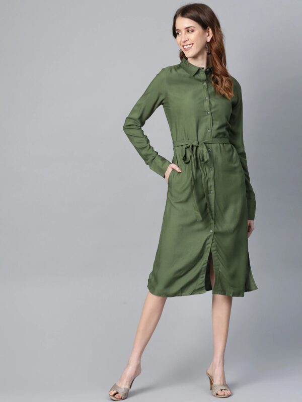 HERE&NOW Women Solid Shirt Dress