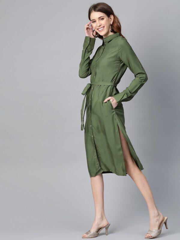 HERE&NOW Women Solid Shirt Dress