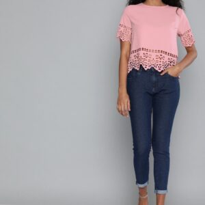 HERE&NOW Women  Solid Top With Cut Out Detailing