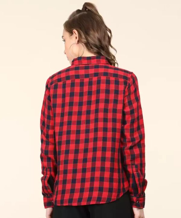 LEVI"S Women Regular Fit Checkered Spread Collar Casual Shirt