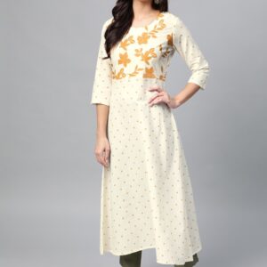 HERE&NOW Women Printed Anarkali Kurta