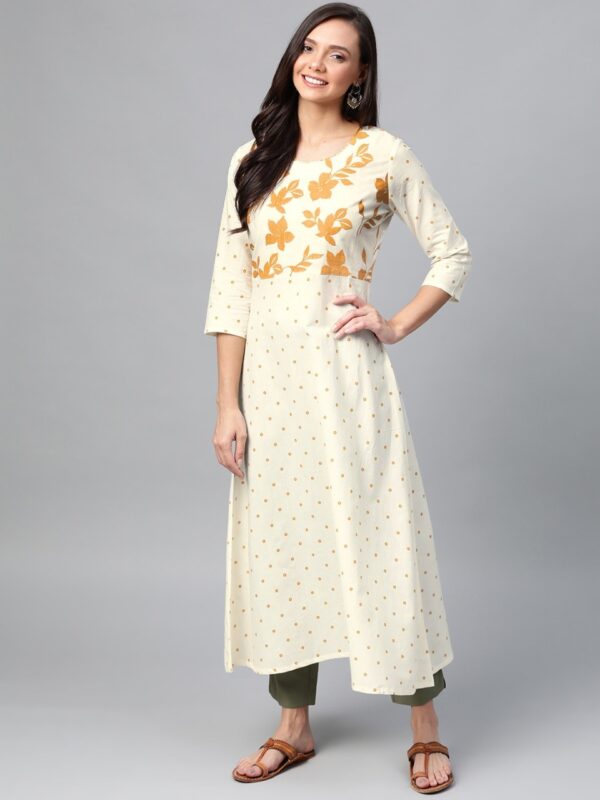 HERE&NOW Women Printed Anarkali Kurta