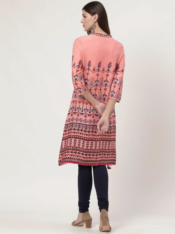 HERE&NOW Women Printed A-Line High-low Kurta