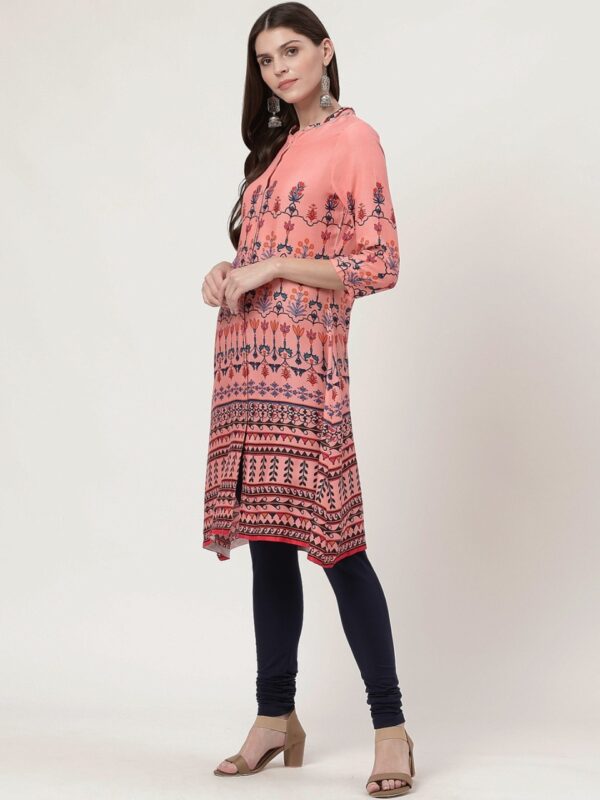 HERE&NOW Women Printed A-Line High-low Kurta