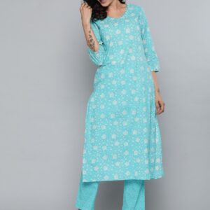 HERE&NOW Women Printed Kurta with Palazzos