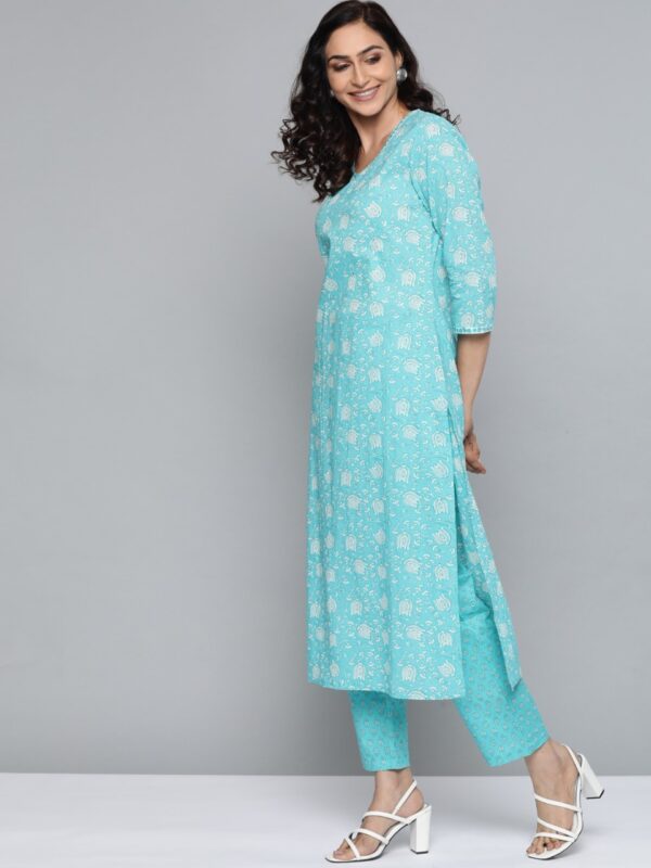 HERE&NOW Women Printed Kurta with Palazzos