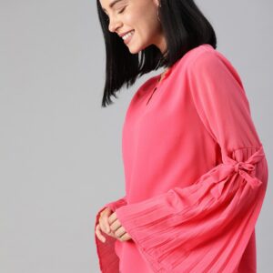 HERE&NOW Women Pink Solid Top