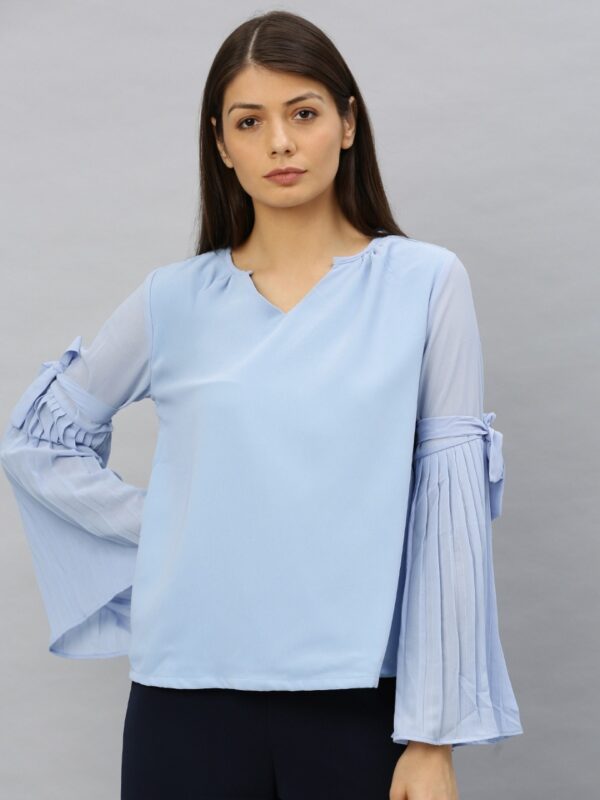 HERE&NOW Women Blue Solid Top