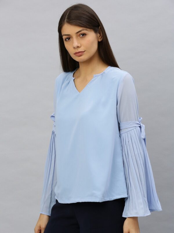 HERE&NOW Women Blue Solid Top