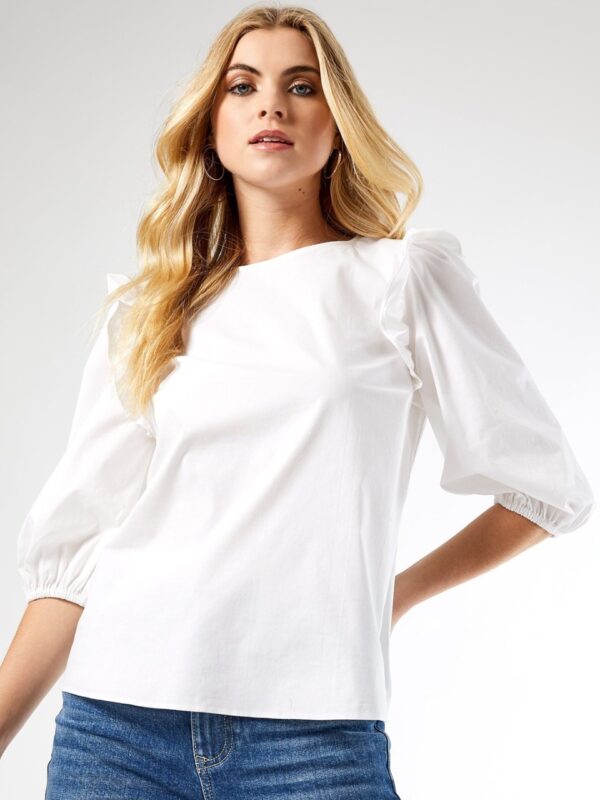 DOROTHY PERKINS Women White Solid Top