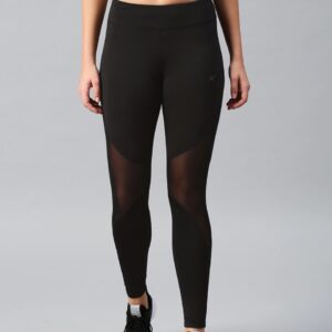 HRX by Hrithik Roshan Women Rapid-Dry Mesh Detail Cropped Lifestyle Tights