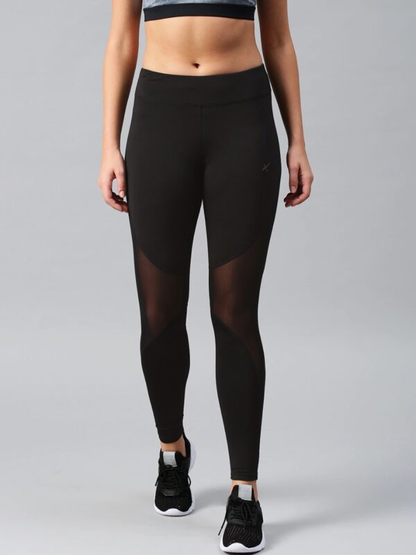 HRX by Hrithik Roshan Women Rapid-Dry Mesh Detail Cropped Lifestyle Tights