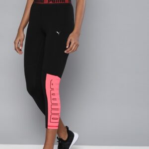 Puma Colourblocked DryCell Logo Elastic Cropped Running & Training Tights